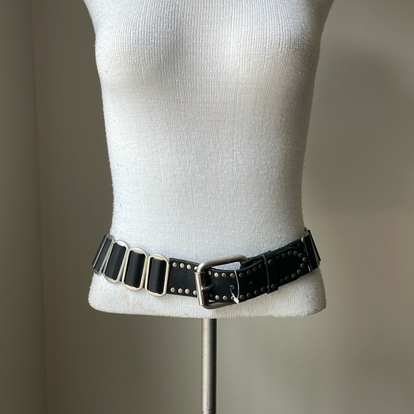 Leather belt with metal - Picture 1 of 4